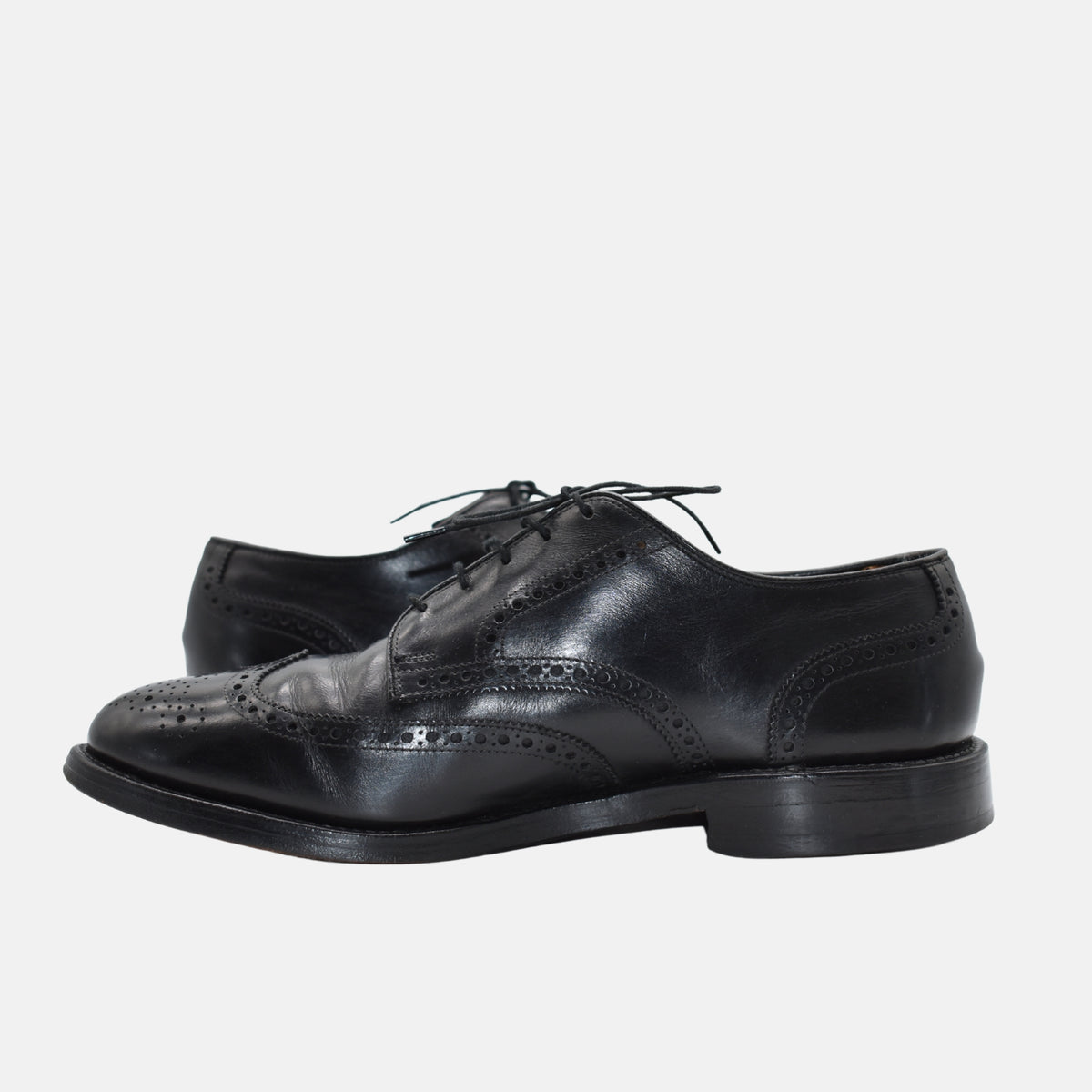 Black Budapester Shoes made of Leather (EU 43/US 10)