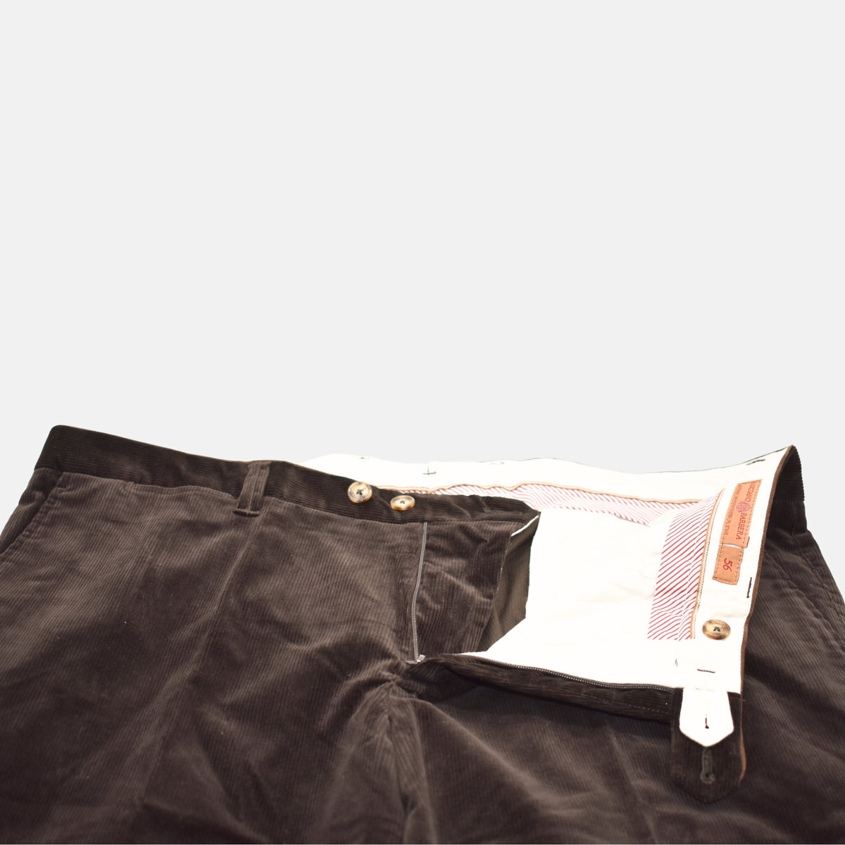 Dark Brown Corduroy Trousers made of Cotton (EU 56)