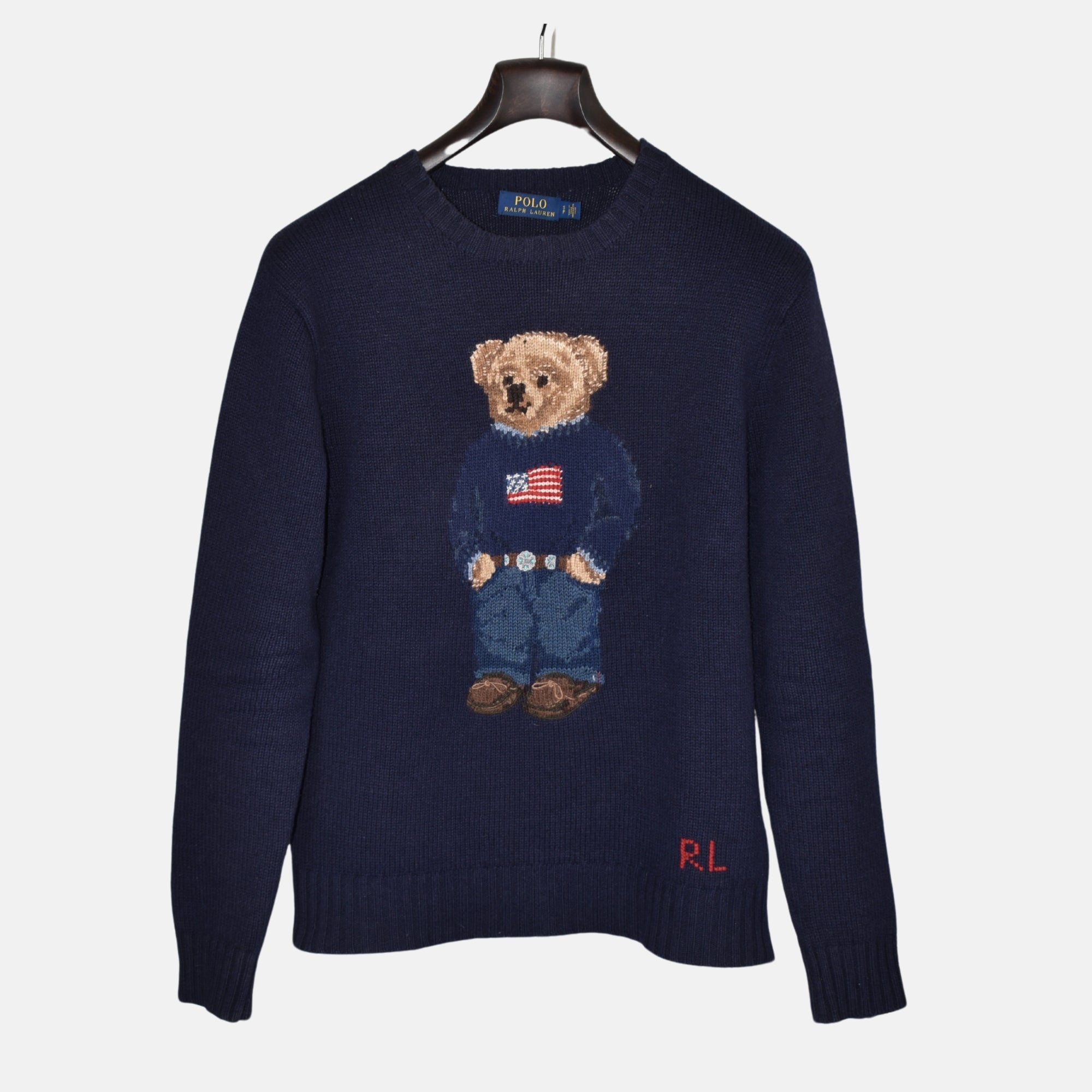 Blue/Teddy Sweater made of Wool (S)