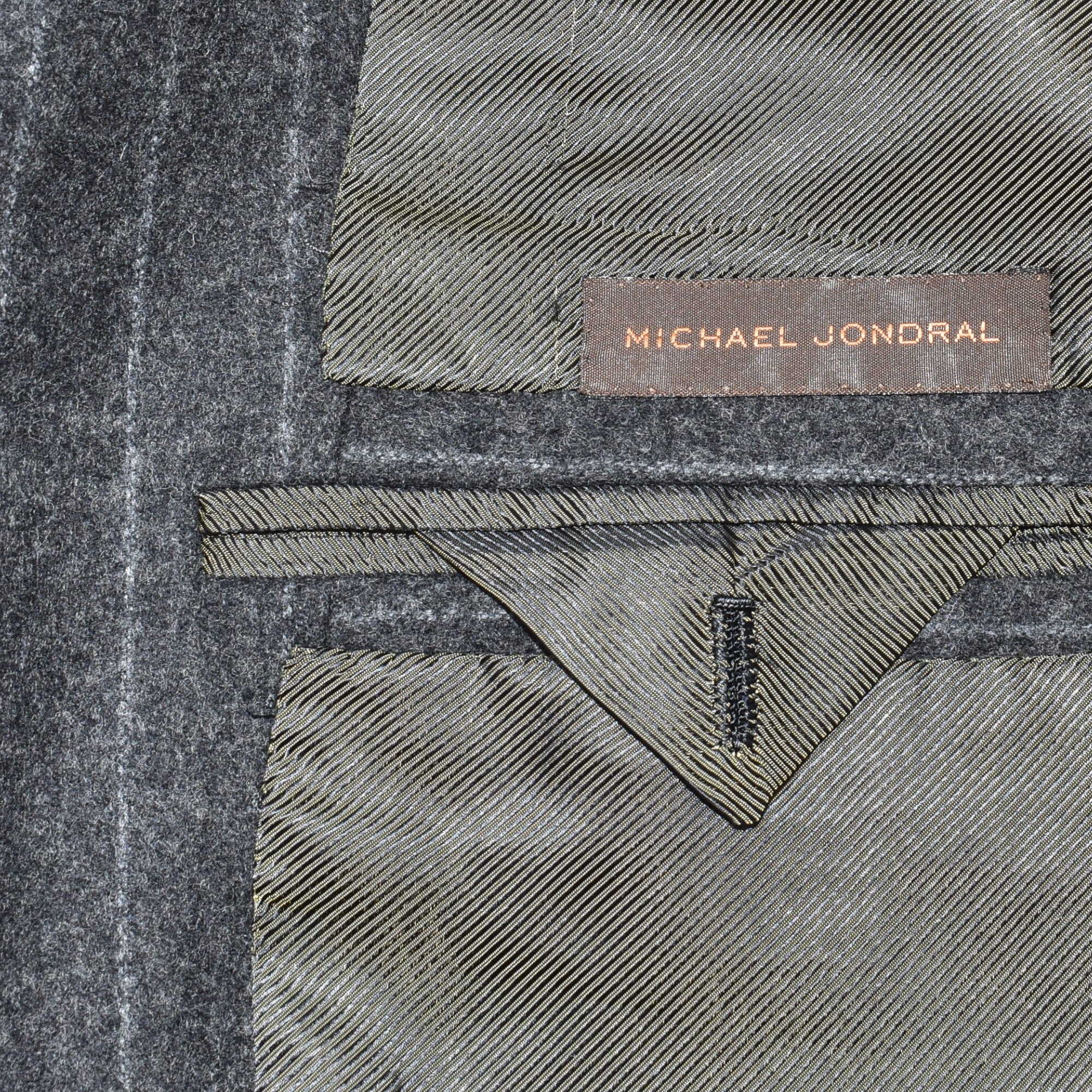 Brown/Grey Chalkstripe Blazer made of Wool (EU 46)