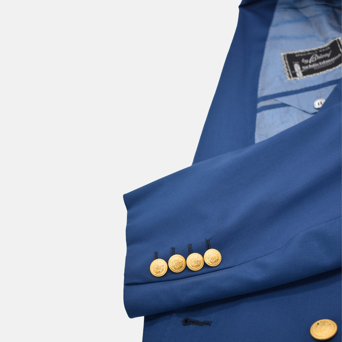 Indigo Blue Double Breasted Blazer made of Wool (EU 52)