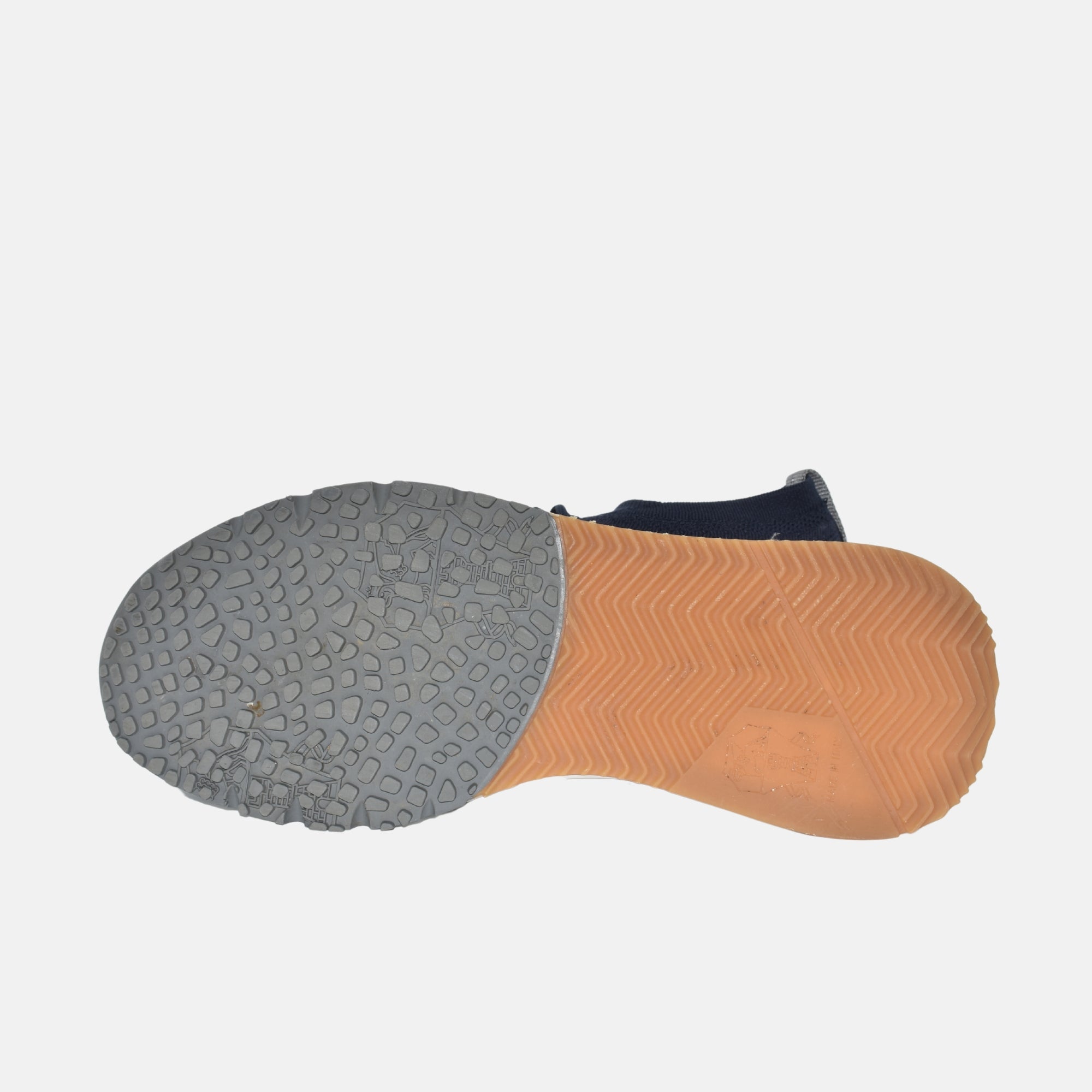 Navy Sneaker made of Cotton/Elastane/Leather Details (EU 43)