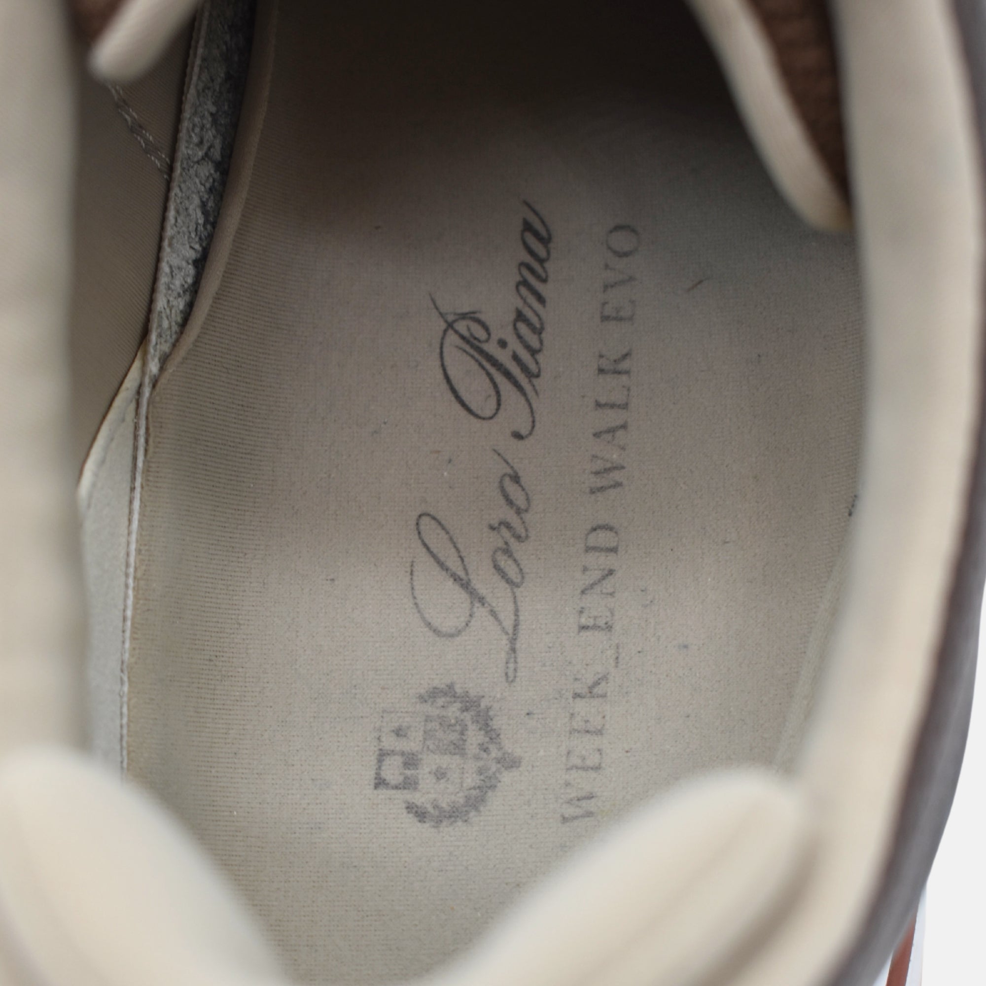 Brauner Sneaker aus Baumwolle/Leder (EU 42)