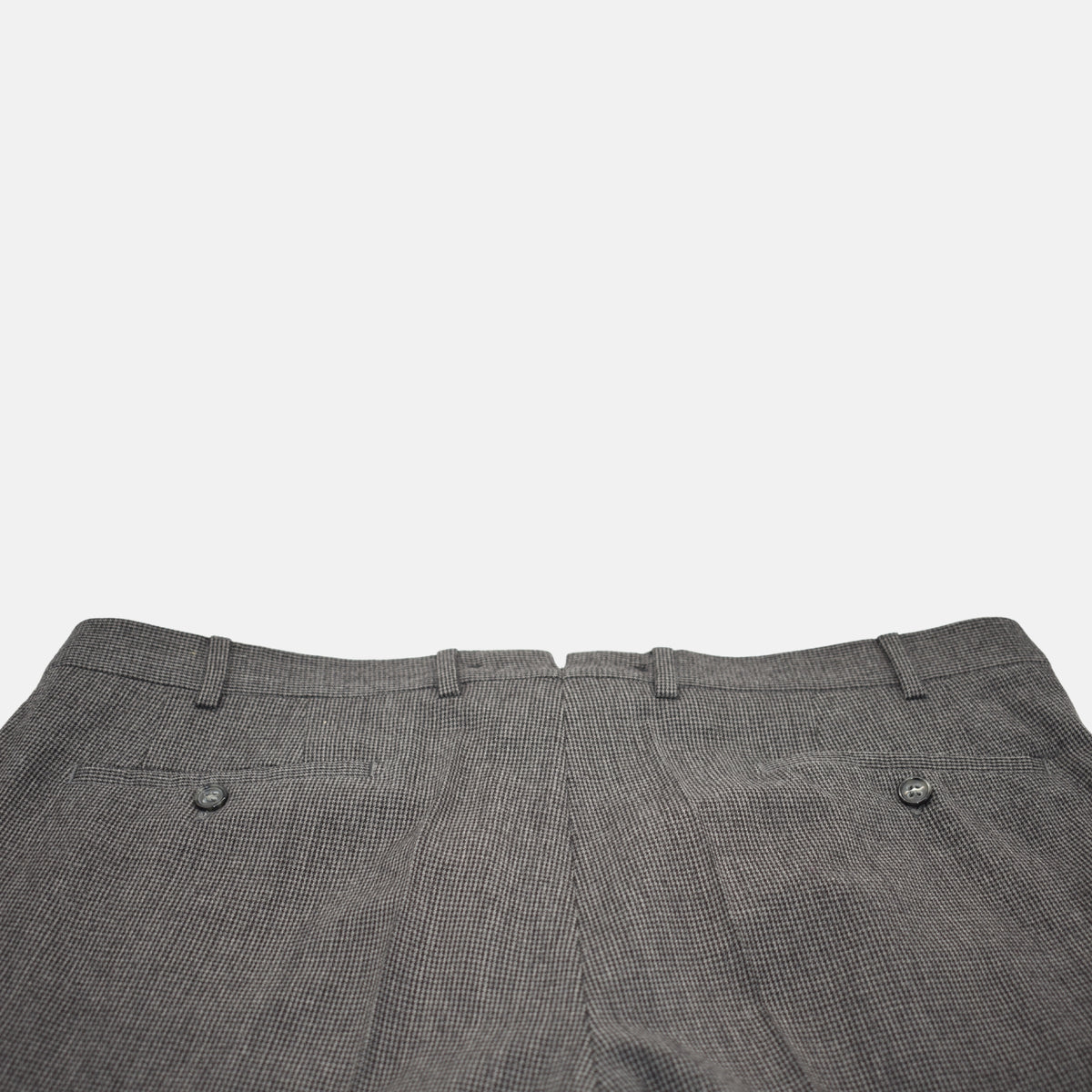 Graue karierte Hose aus Schurwolle (EU 56)