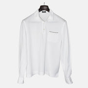 White Long Sleeve Polo (M)