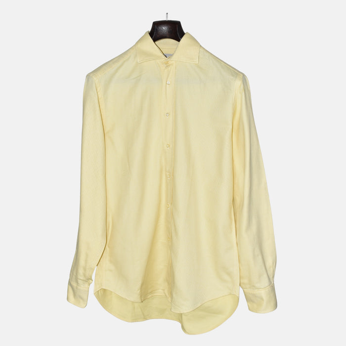 Yellow Pique Shirt made of Cotton (EU 39))