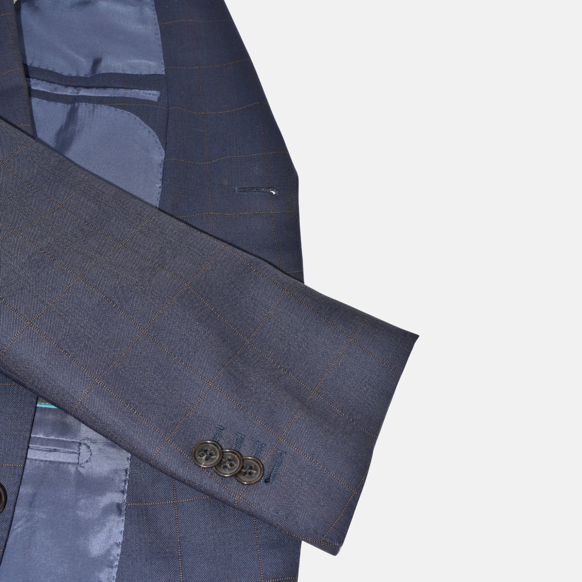 Blue Suit with Overcheck (EU 44)