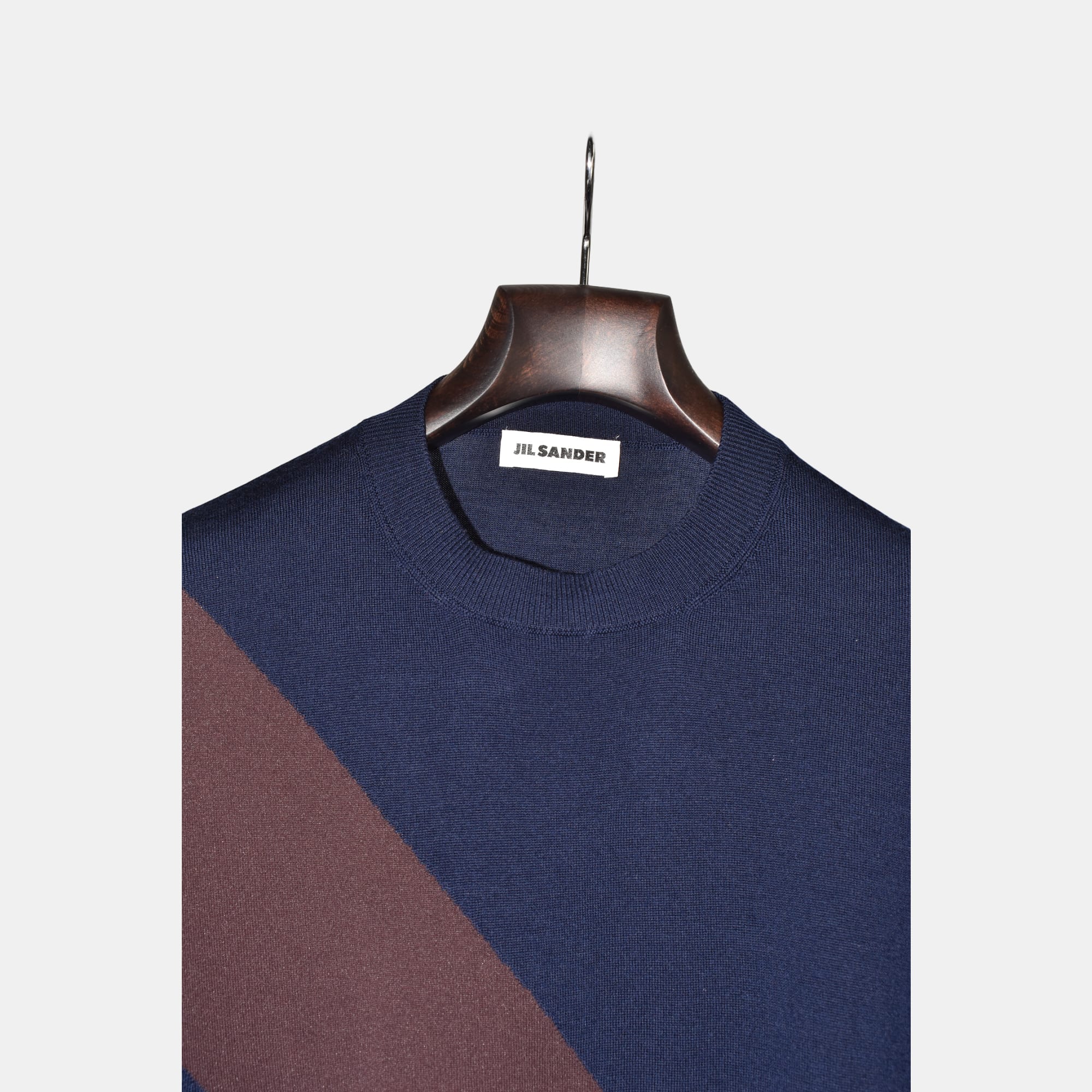 Blue-Bordeaux Sweater made of Wool/Polyester (EU 50)