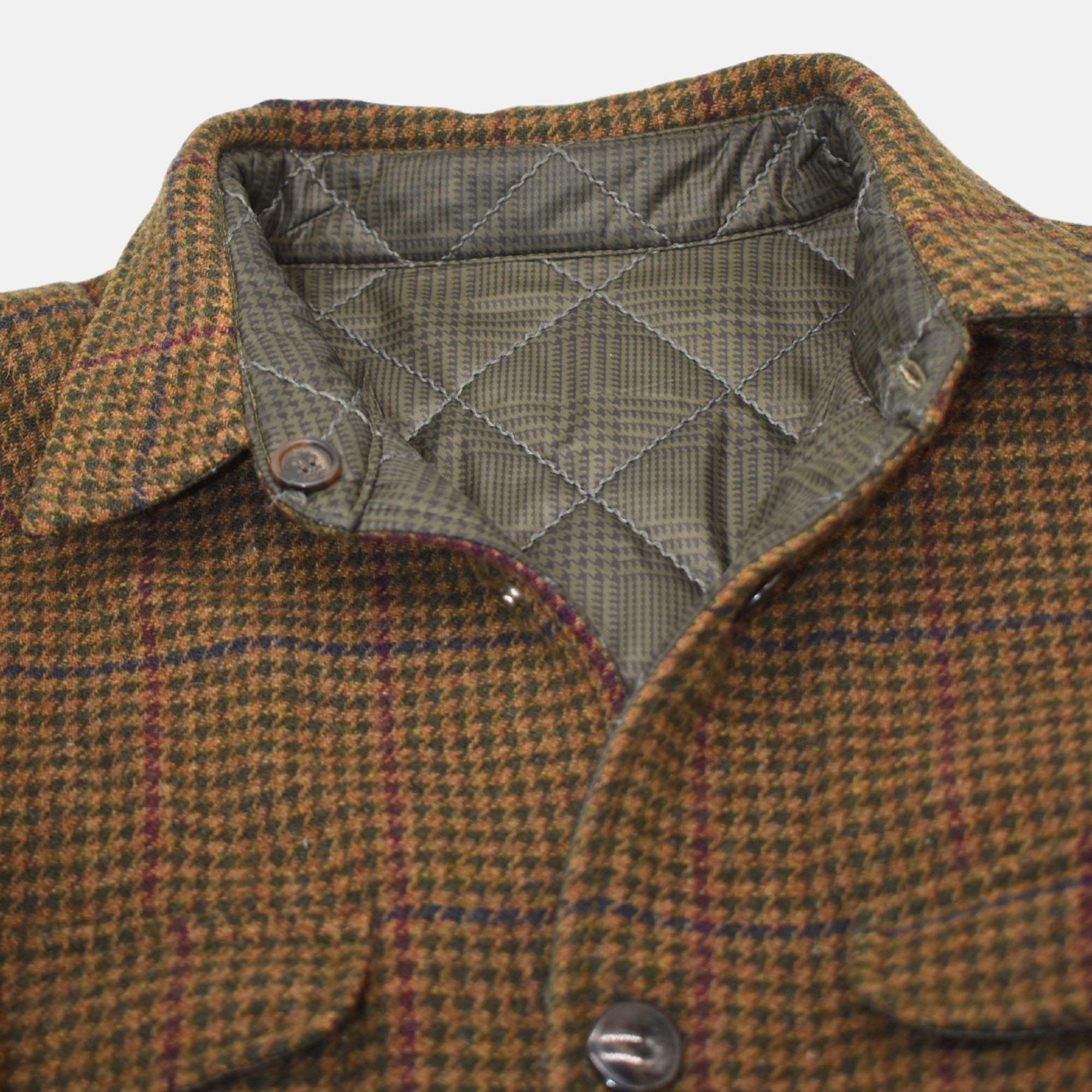 Multicoloured Reversible Jacket made of Wool/Polyester (M)