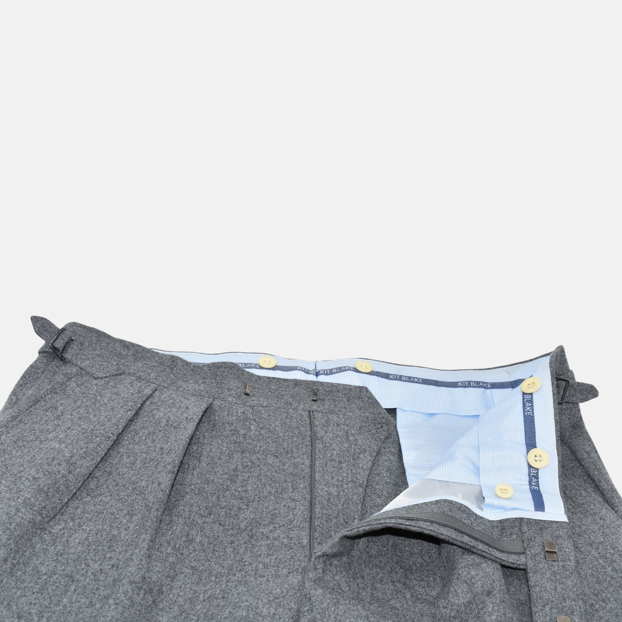 Gray Flanel trousers made of Wool (EU 56)