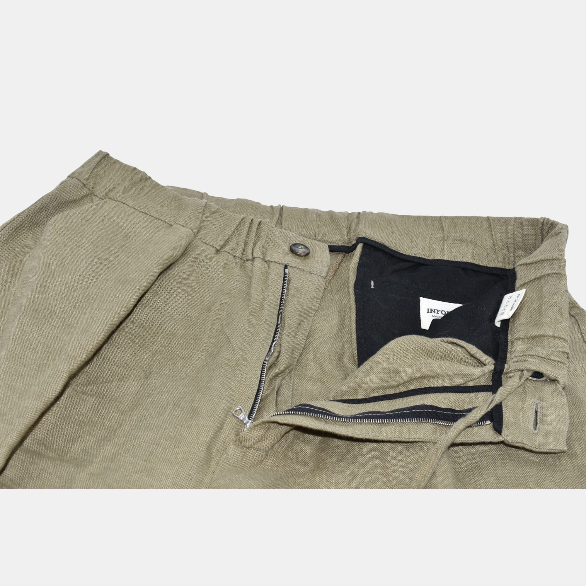 Khaki Trousers made of Linen  (EU 38)