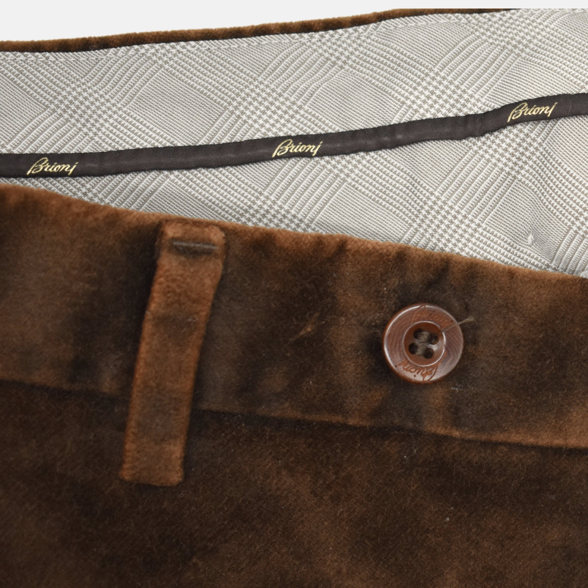 Brown Velvet Trousers made of Cotton (EU 50)