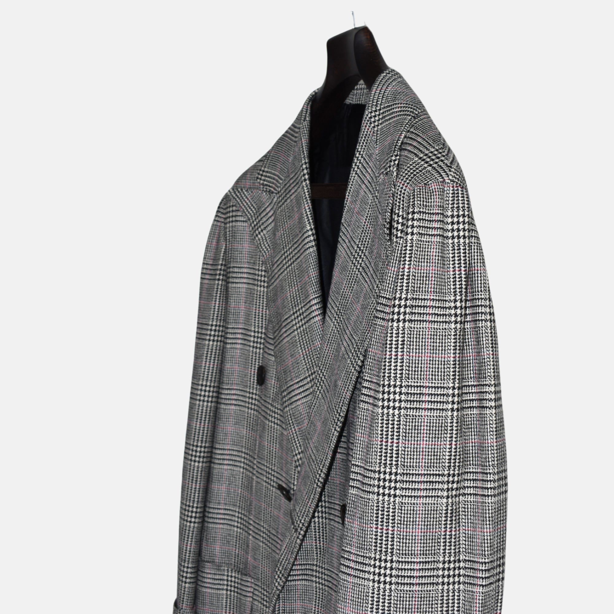Multicoloured Checkered Coat made of Wool (bespoke)