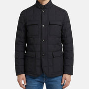 Navy Down Jacket made of Wool (EU 52)