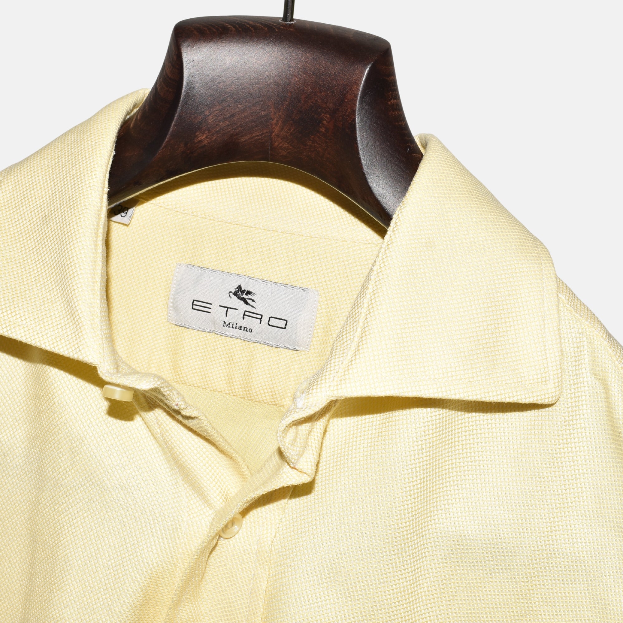 Yellow Pique Shirt made of Cotton (EU 39))