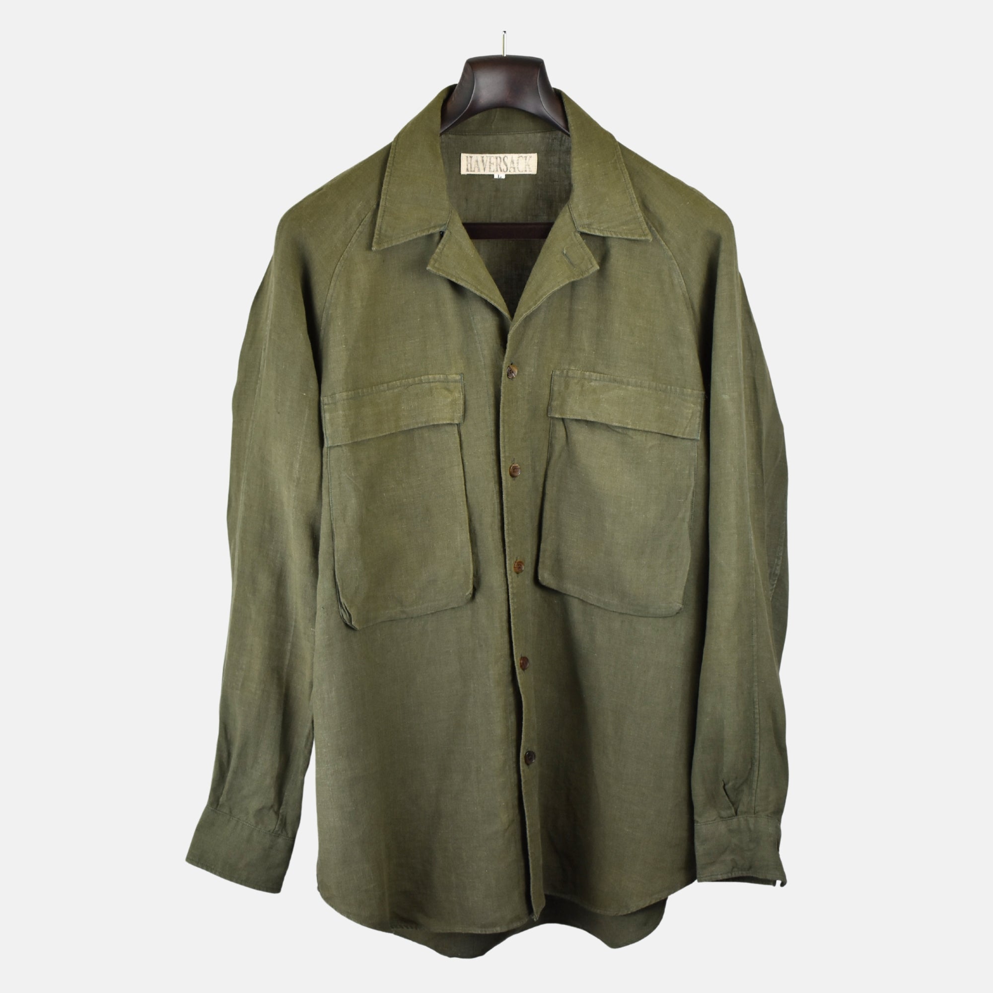 Olive Shirt made of Linen (L)