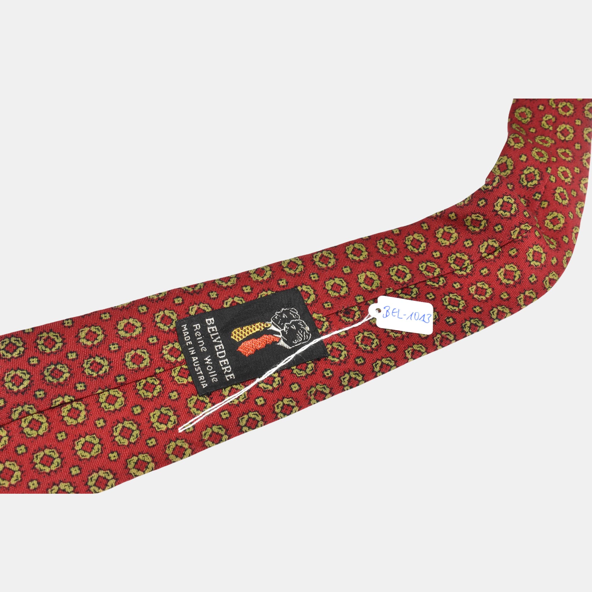 Multicoloured Patterned Tie made of Wool