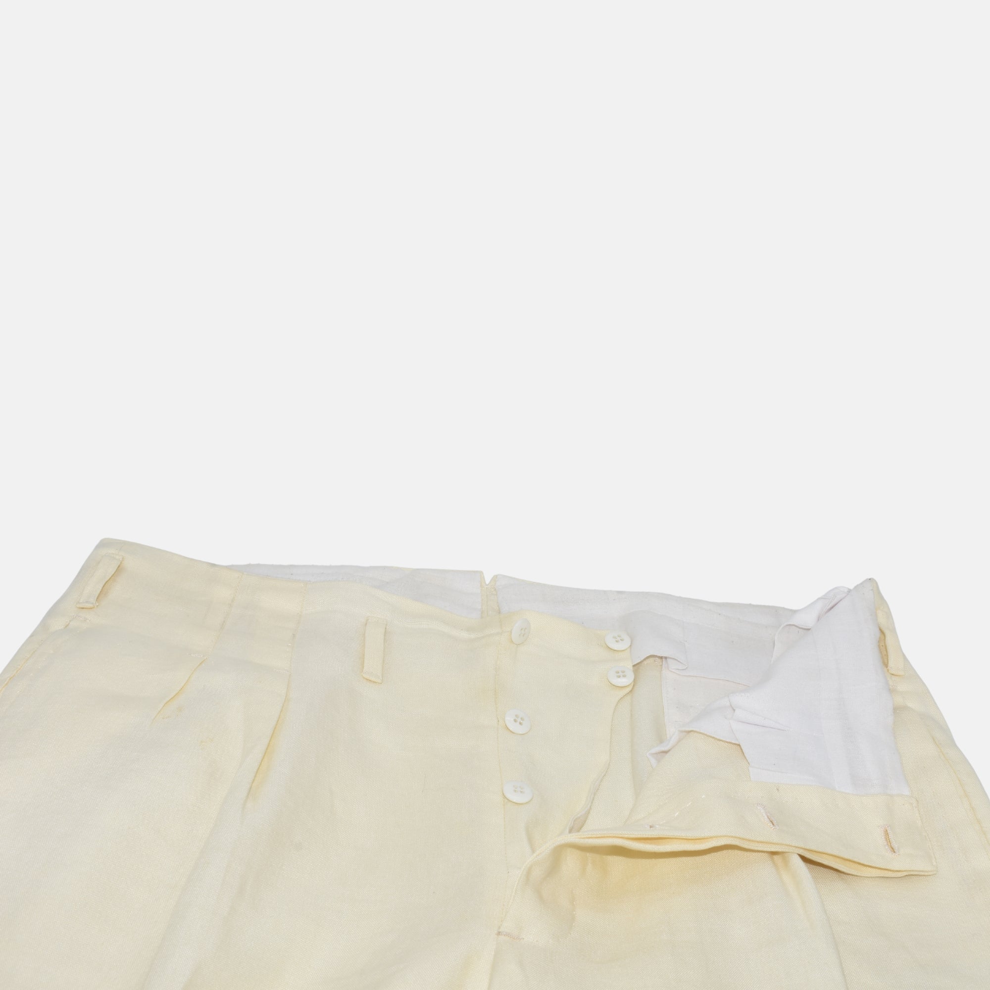 Cream Trousers made of Wool (EU 54)