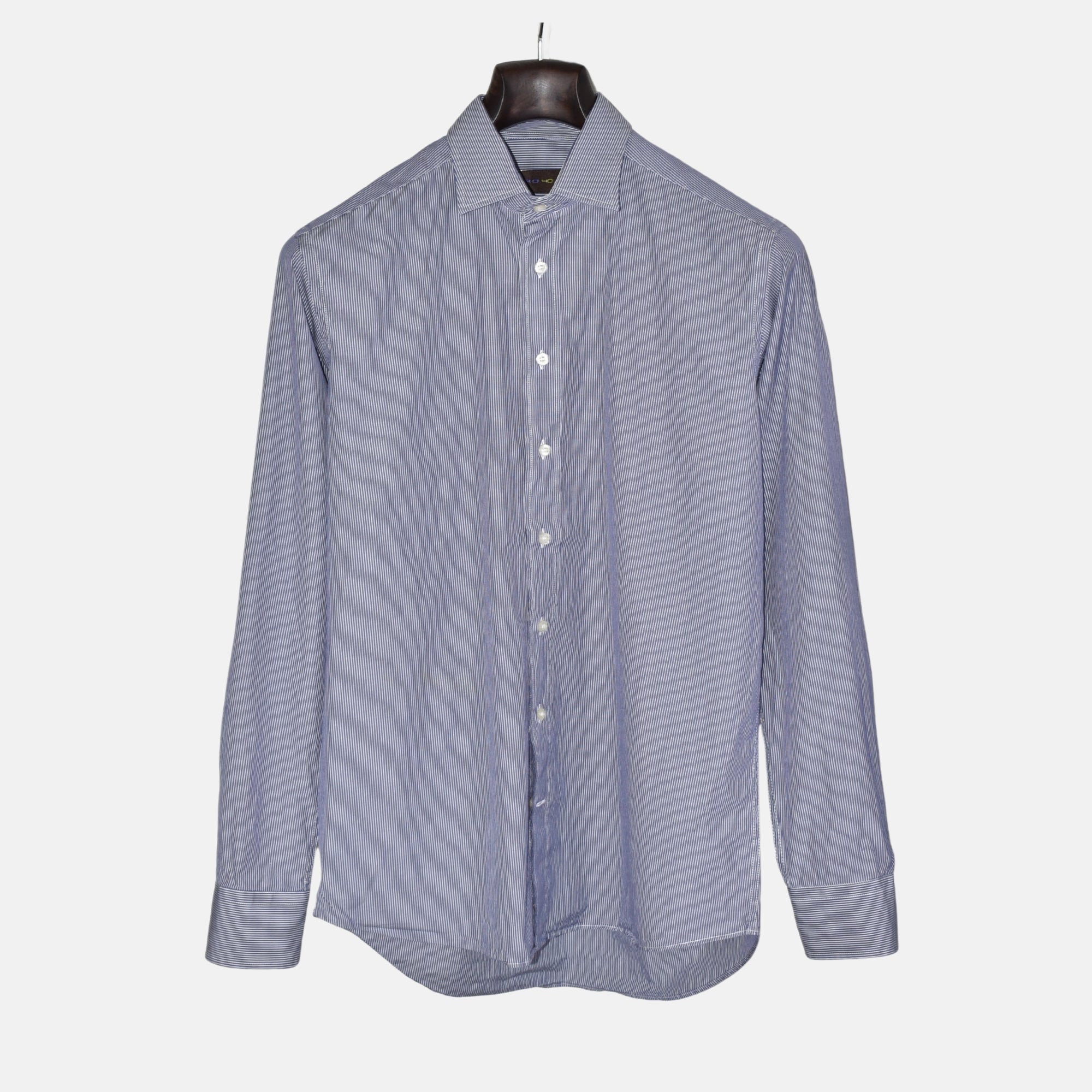 Blue-White Striped Shirt made of Cotton (EU 40)