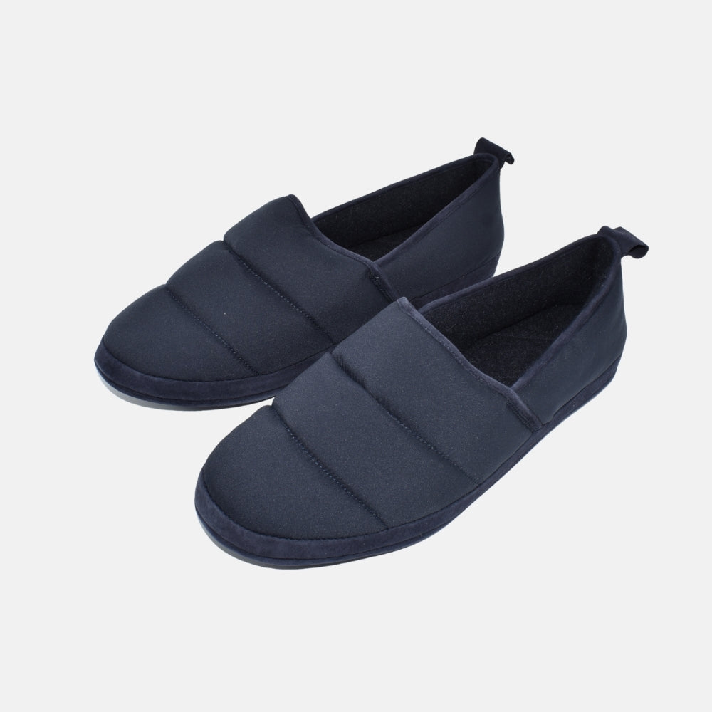 Navy Slipper made of Cotton/Suede (EU 44)