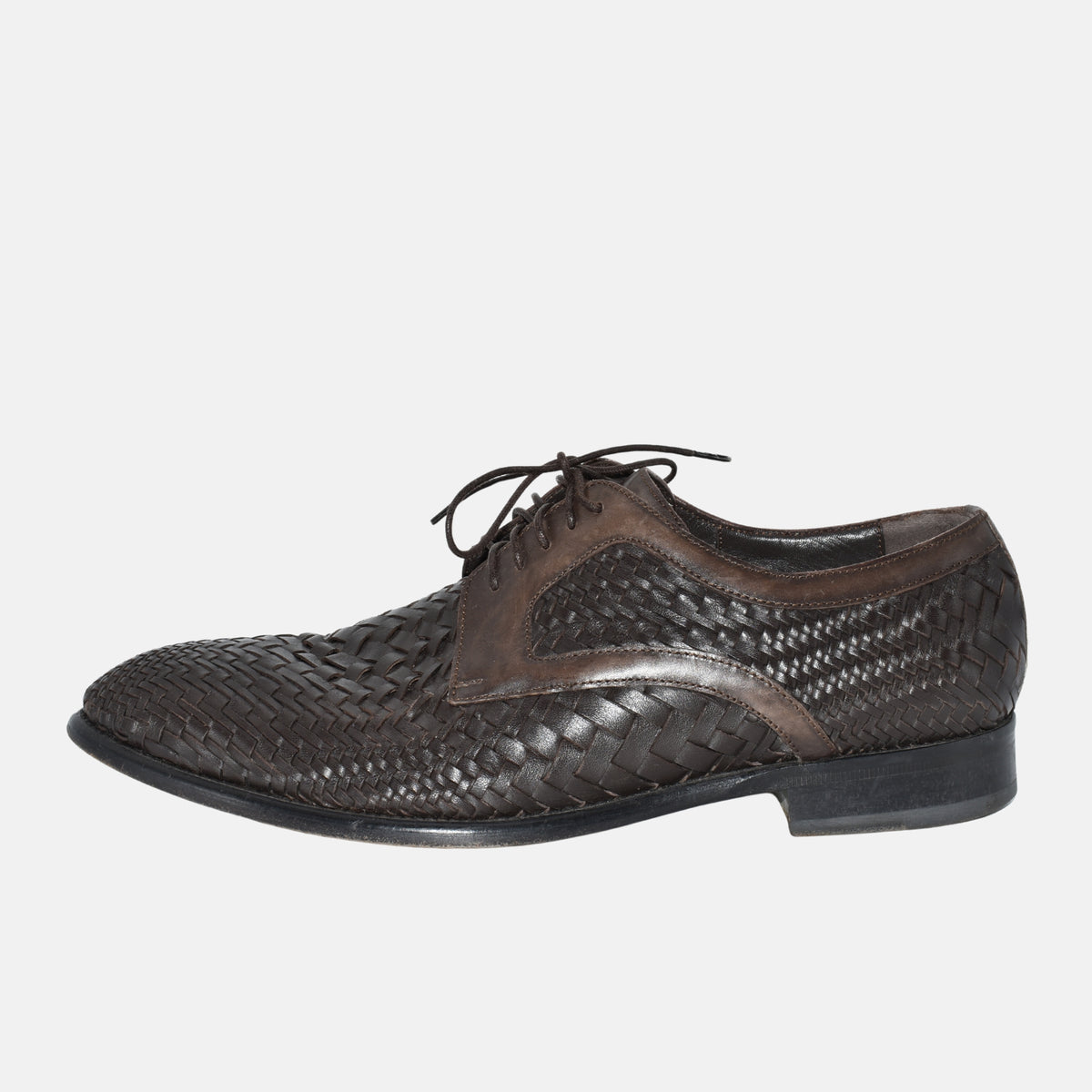 Brown Braided Shoes made of Leather (EU 44)