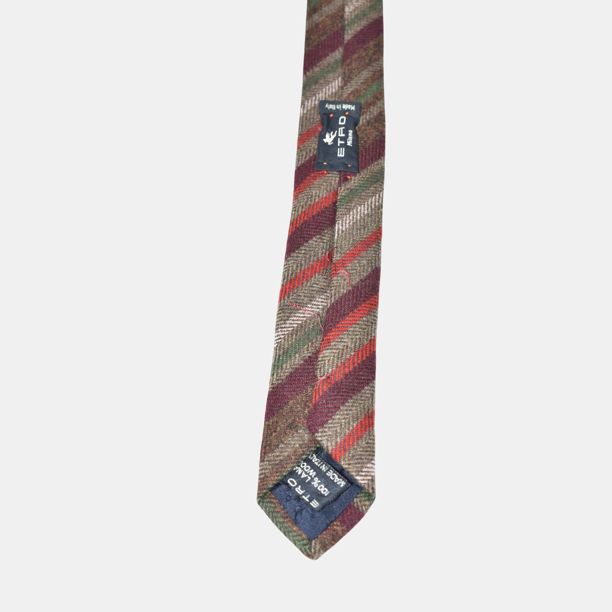 Multicoloured Striped Tie made of Wool