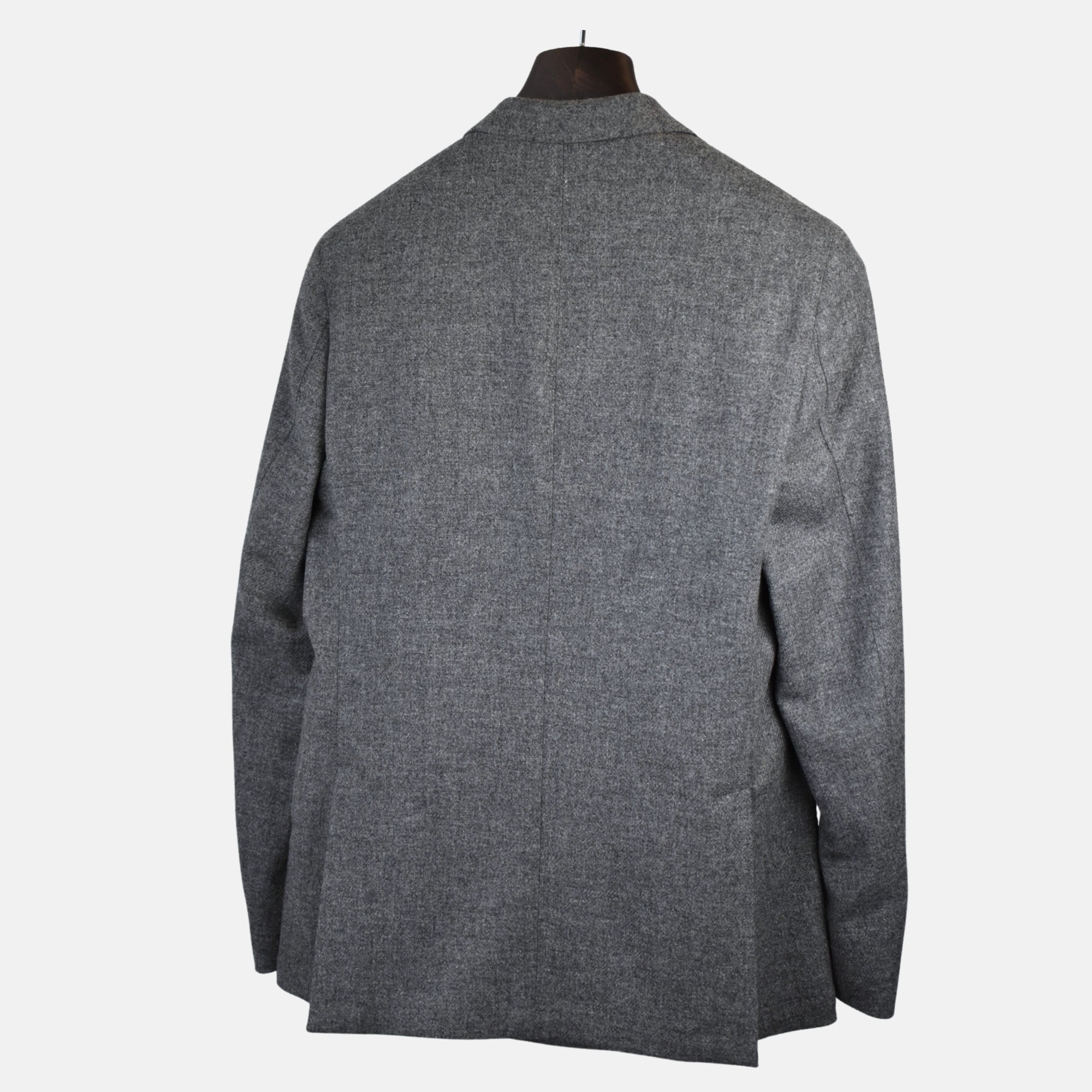 Grauer doppelreihiger Blazer aus Wolle/Kaschmir (EU 46)