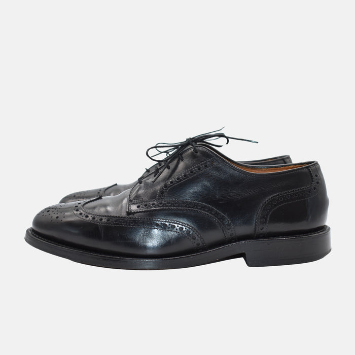 Black Budapester Shoes made of Leather (EU 43/US 10)