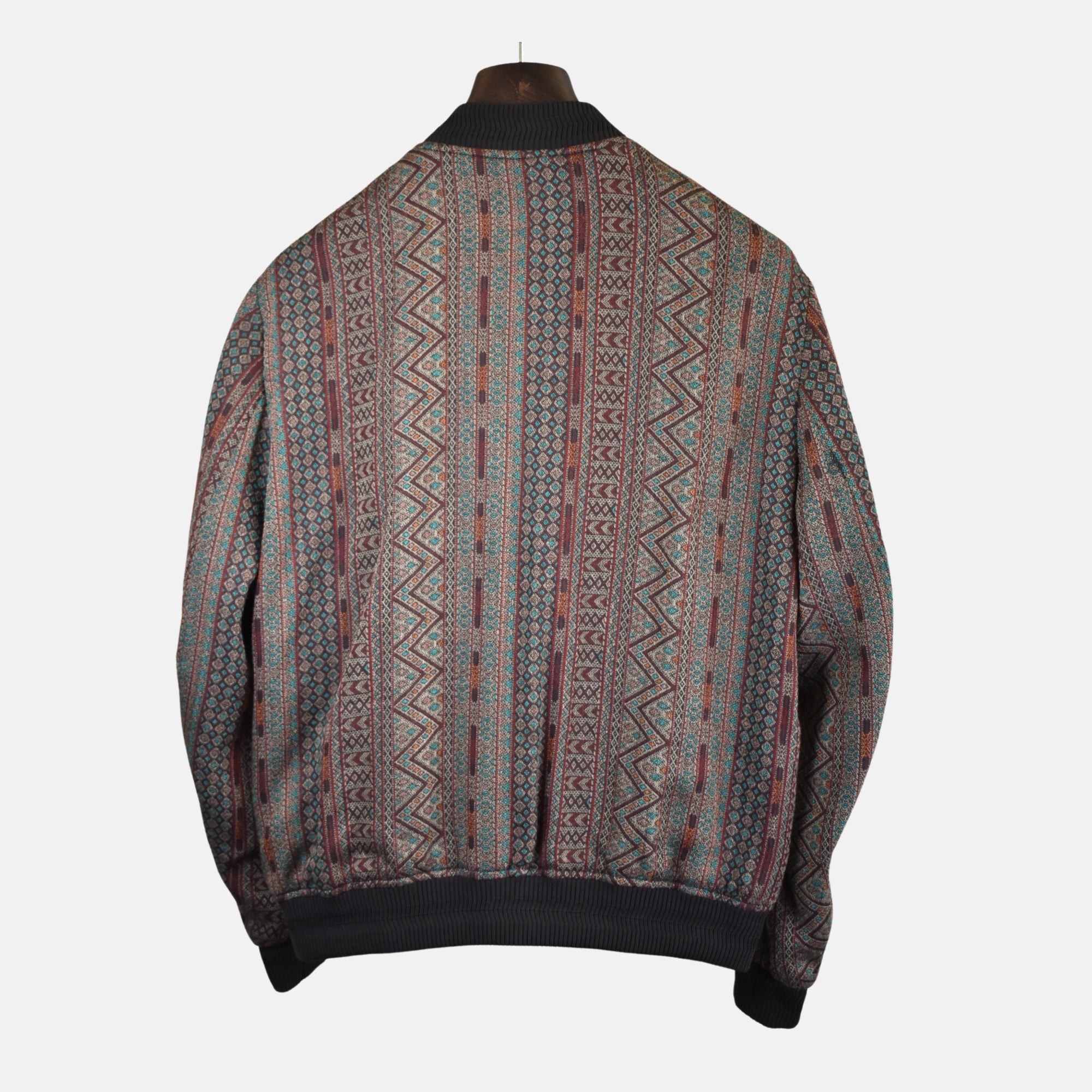 Mehrfarbige Blossonjacke aus Wolle/Seide (M)