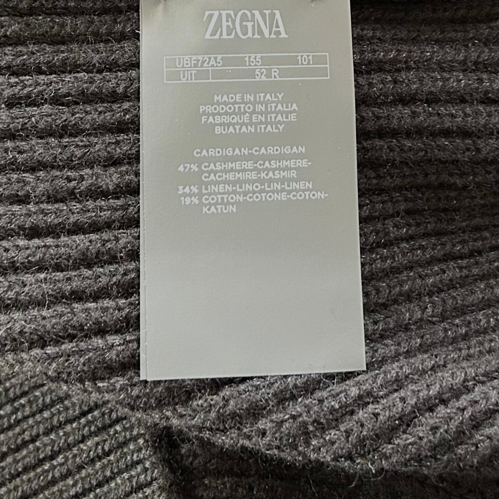 Black Cardigan made of Cashmere/Linen/Cotton (EU52)