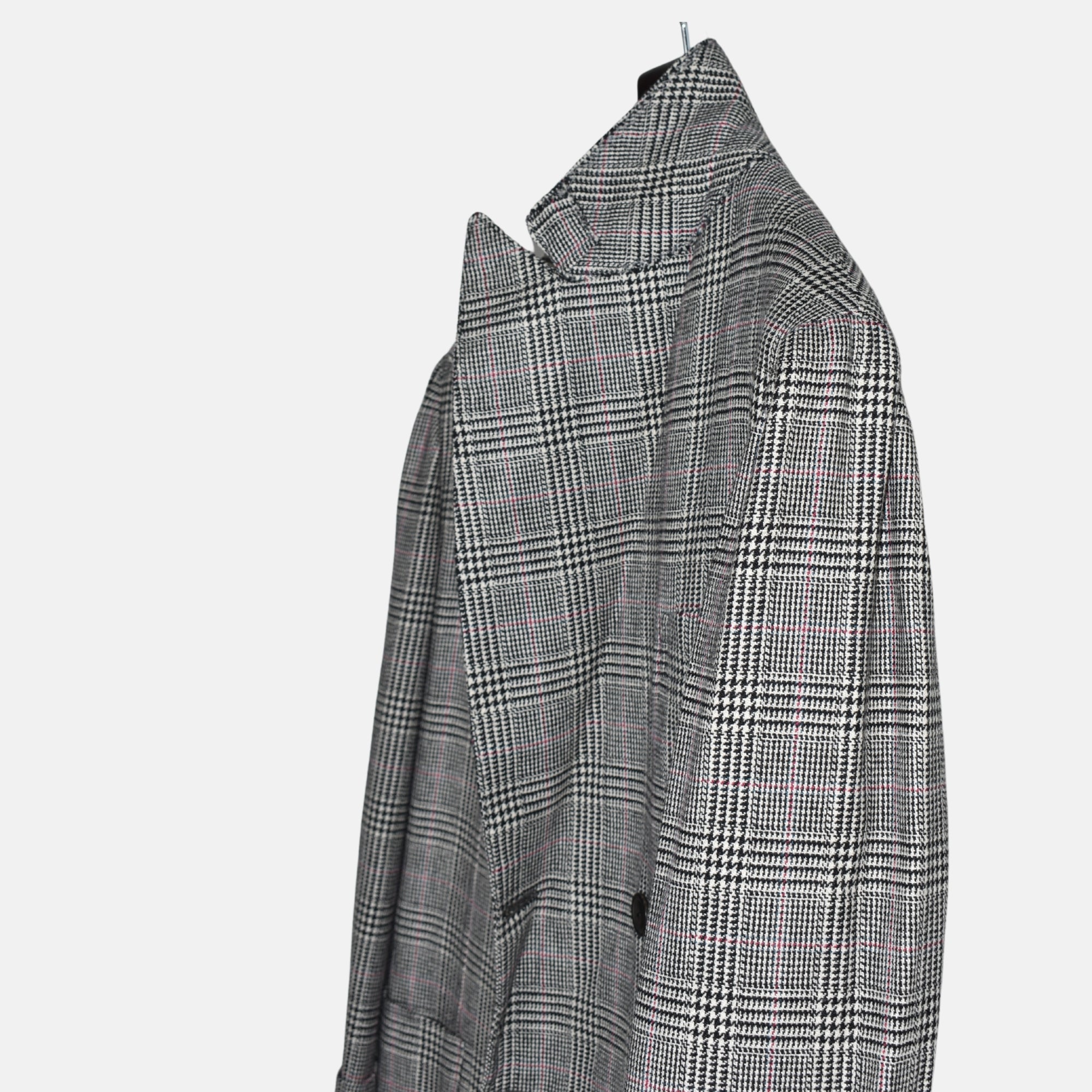 Multicoloured Checkered Coat made of Wool (bespoke)