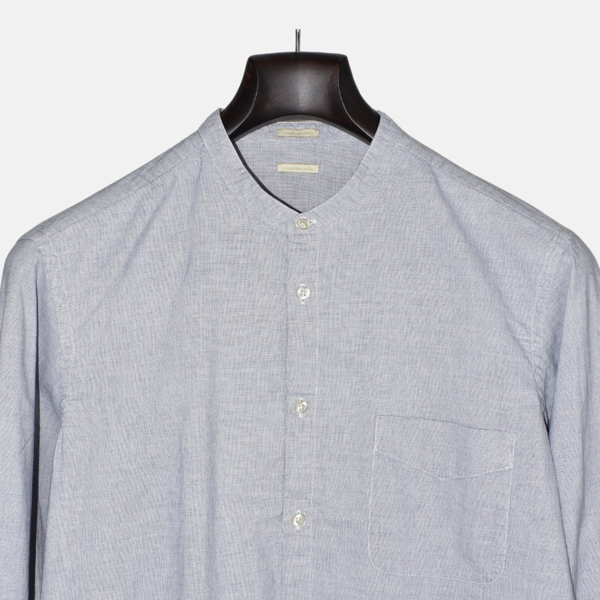 Light Blue Melange Shirt made of Cotton (M)