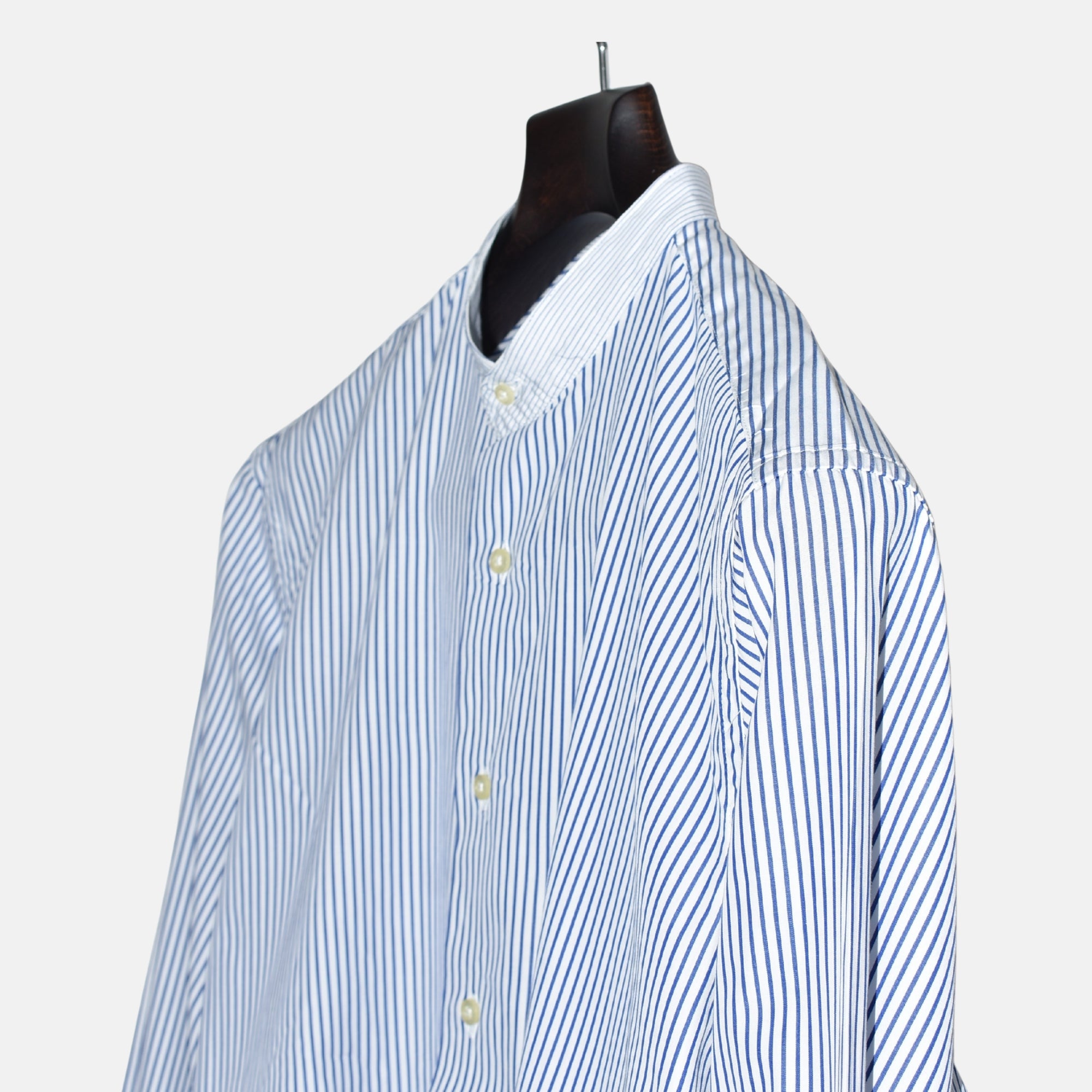 Blue-White Striped Shirt made of Cotton (EU 40)