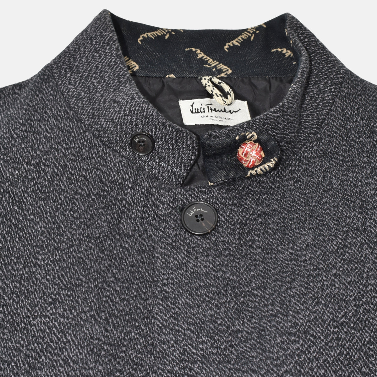 Antracite Melange Jacket made of Cotton/Linen/Polyamide (EU 54)