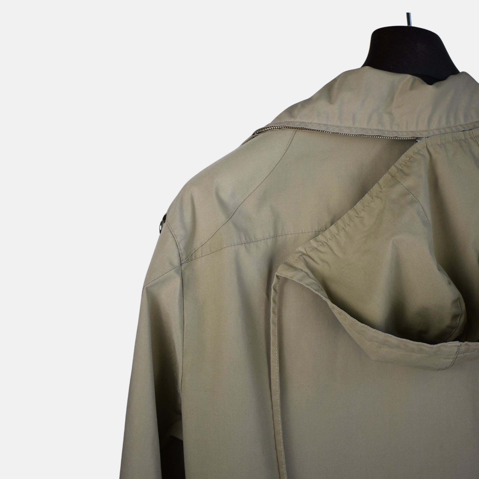 Beige Hooded Jacket made of Cotton (EU 50)