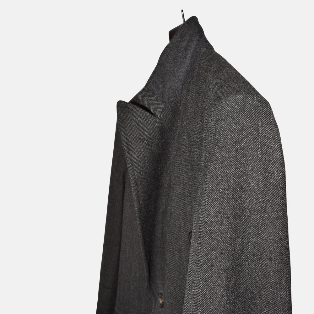 Anthracite Herringbone Coat made of Cashmere (EU 48)