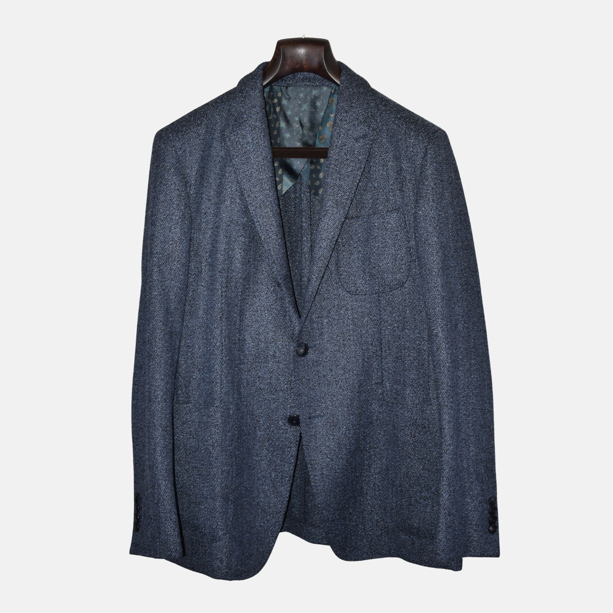 Blue Melange Blazer made of Wool/Polyester (EU 50)