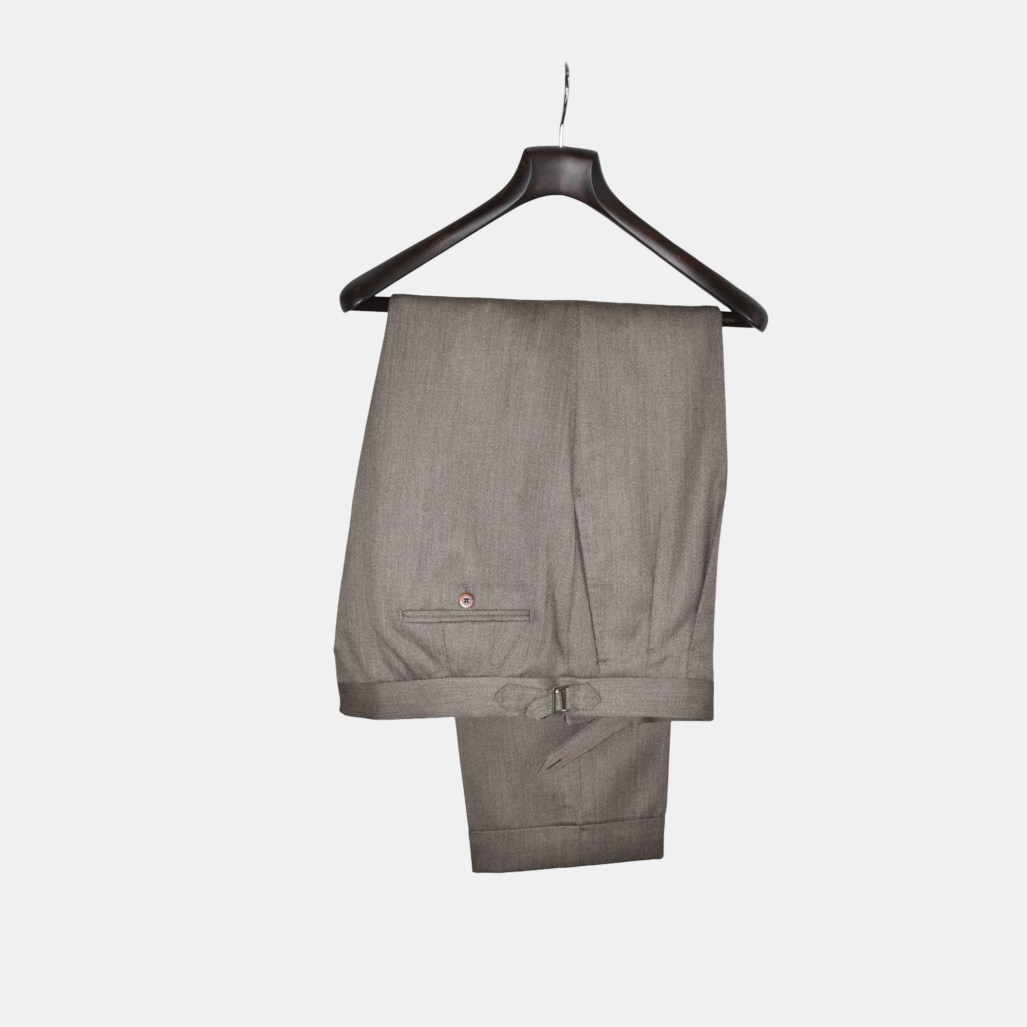 Brown Striped Trousers made of Wool (bespoke)