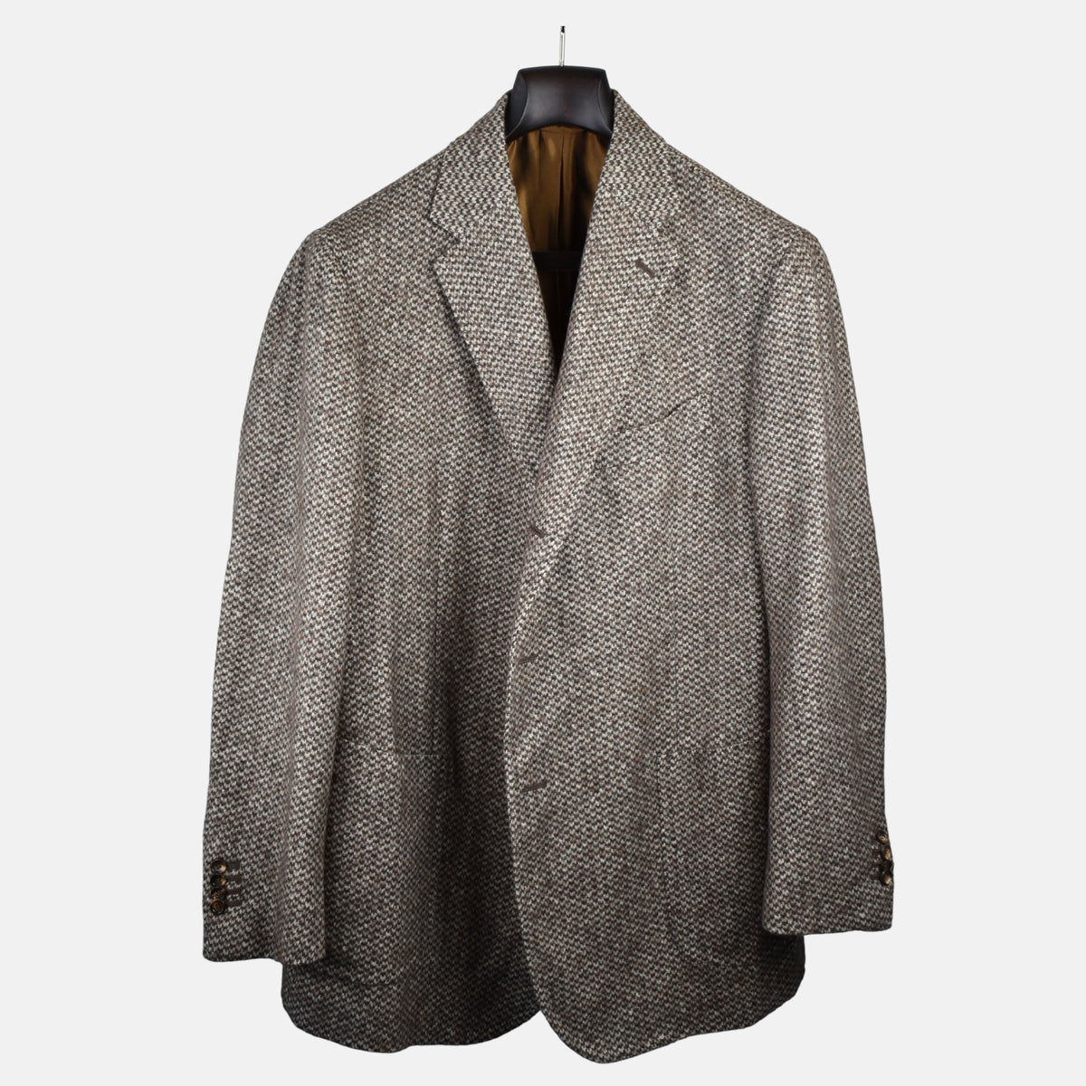 Brown/Creme Blazer made of Wool/Baby Alpaca/Polyamide (EU 54)