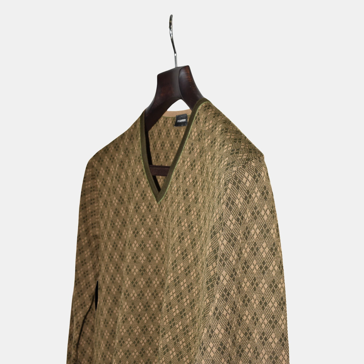Brown Patterned Sweater made of Virgin Wool (EU 50)