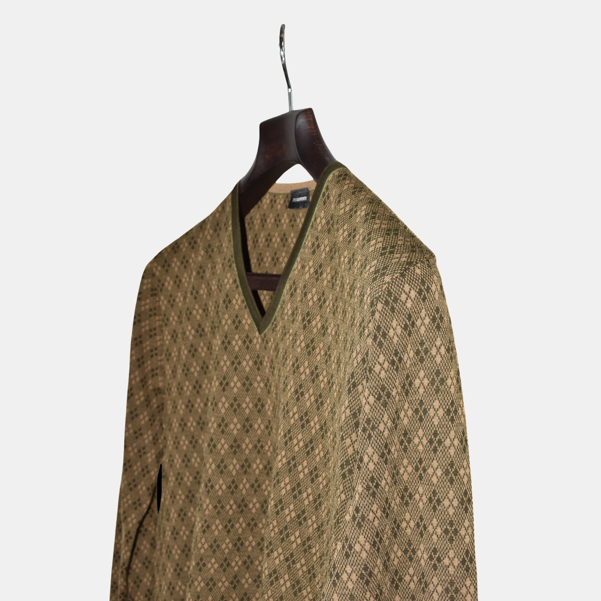 Brown Patterned Sweater made of Virgin Wool (EU 50)