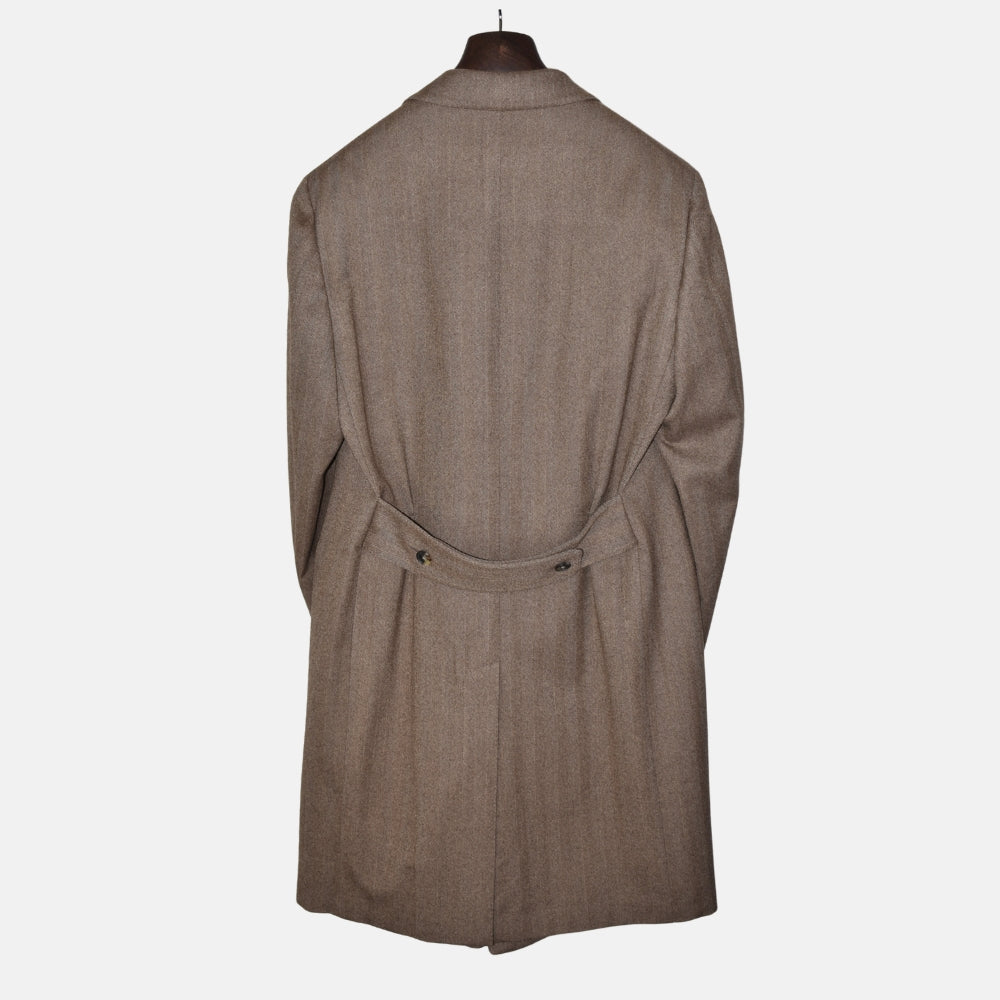 Brown Herringbone Coat made of Wool/ Cashmere (EU 50)