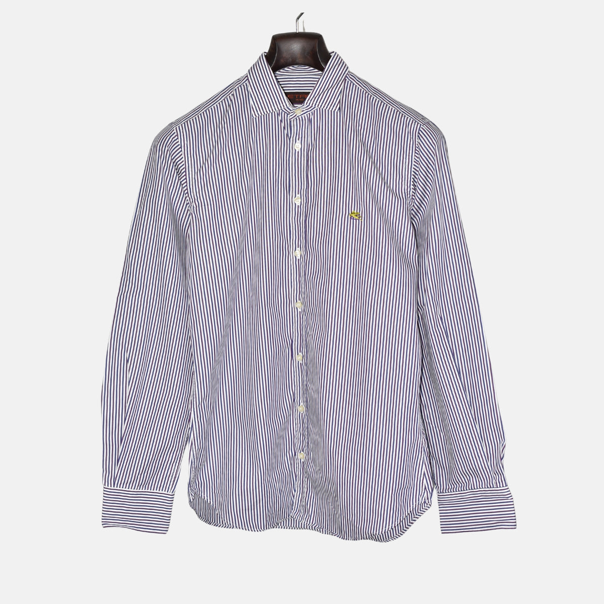Blue-White Striped Shirt made of Cotton (EU 40)