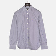 Blue-White Striped Shirt made of Cotton (EU 40)