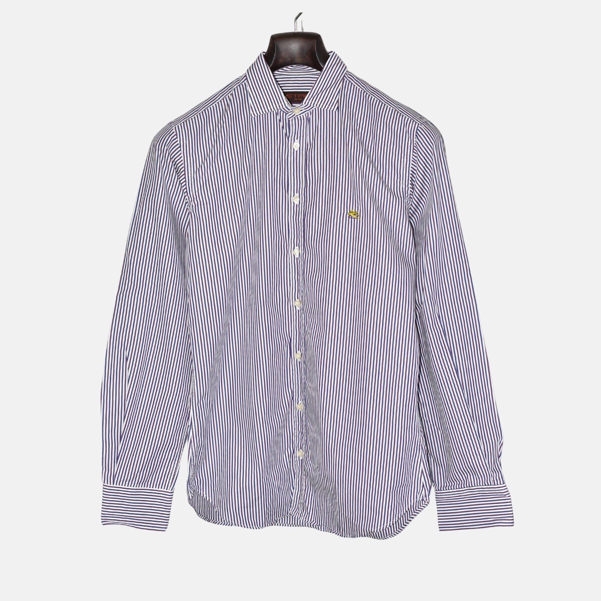 Blue-White Striped Shirt made of Cotton (EU 40)