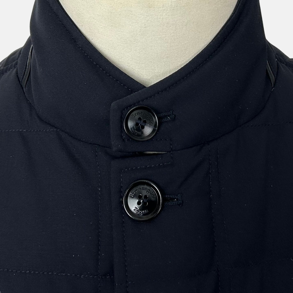 Navy Down Jacket made of Wool (EU 52)