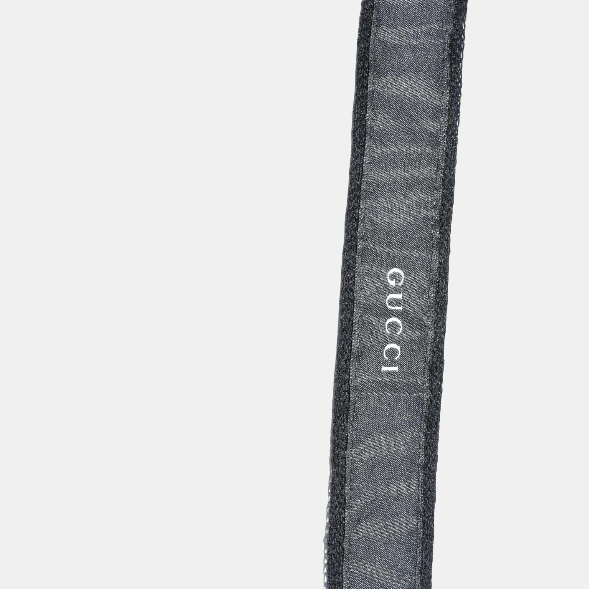 Black-Gray Patterned Tie made of Wool