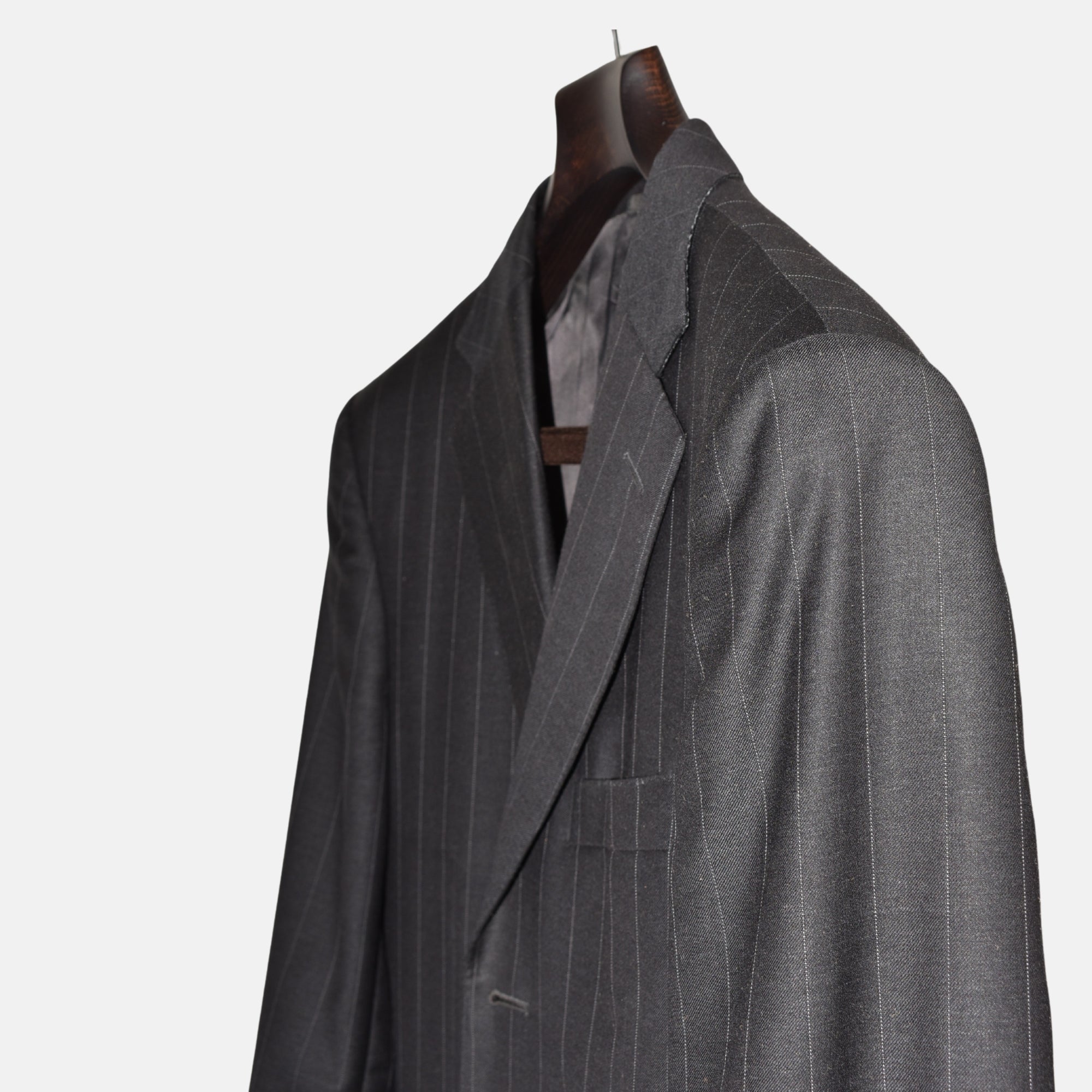 Charcoal Striped Suit made of Wool (EU 48)