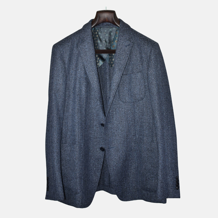 Blue Melange Blazer made of Wool/Polyester (EU 50)