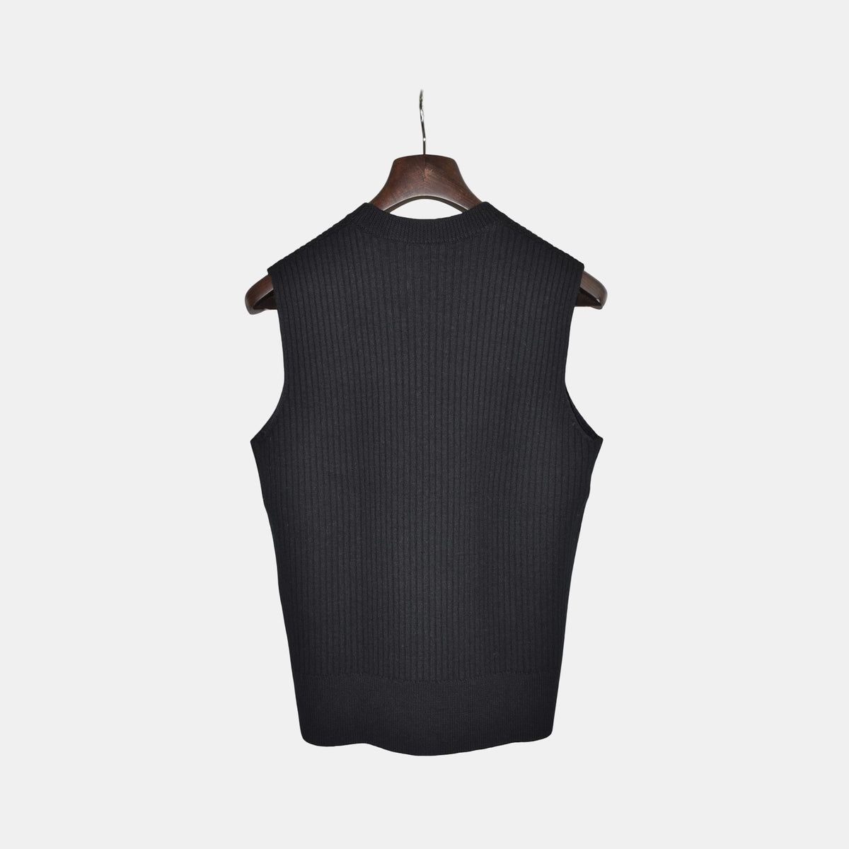 Black Sweater Vest made of Wool (XL)